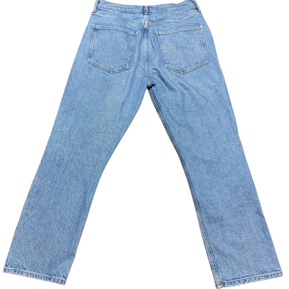 Agolde High Rise Distressed Light Blue Jeans - Picture 2 of 7